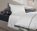 Постельное бельё Sharmes Solid «LUCA» 1,5 спальный, белый/антрацит