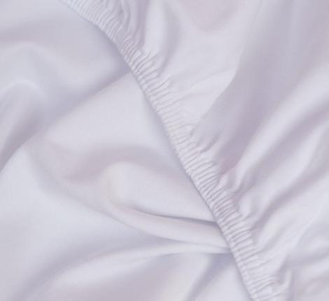 Простыня на резинке "NOBLE TRADITIONS JERSEY WHITE GRASS", 90х200х40