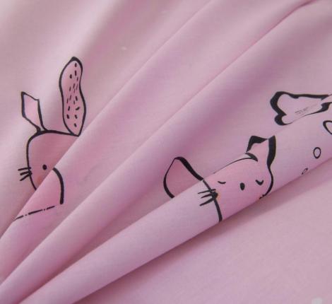 Постельное белье детское "Sofi de Marko" Зайчонок (розовый) Сатин, 1,5 спальный