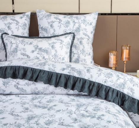 Постельное бельё с одеялом "Kazanov.A." Жако (жемчуг графит) Сатин, Евро