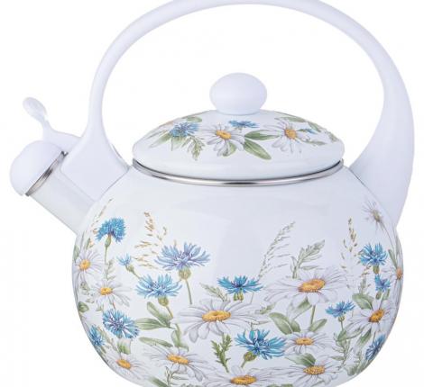 Чайник эмалированный со свистком "SENTIMENT", 2,2 л