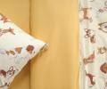 Постельное белье "Siberia" Собачки (желтый) Ранфорс, 1,5 спальный
