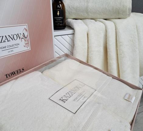 Комплект махровых полотенец "Kazanov.A." Lavinia (айвори), 50х90+70х140