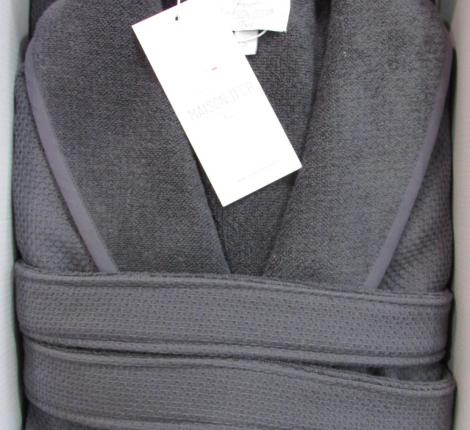 Халат мужской махровый Maison D'or "QUATTRO" серый, M(46)/L(48)