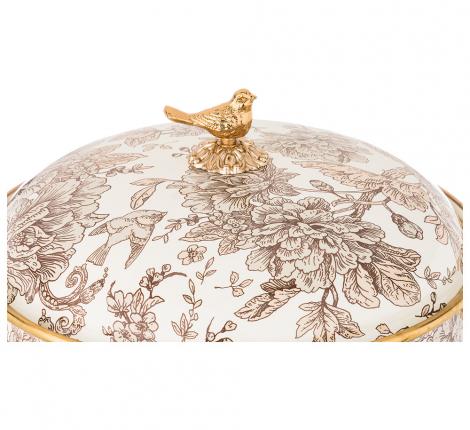 Кастрюля эмалированная "ВИНТАЖ. ПТИЧКА", 4,8 л