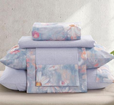 Постельное бельё "KARTEKS" жаккардовый сатин АКВАРЕЛЬ CVP 01, Евро