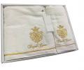 Комплект махровых полотенец  30x50-50x100-85x150 Maison D'or "ROYAL", кремовый