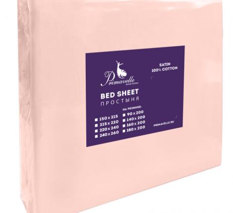 Простыня на резинке "Primavelle" Сатин 90х200, Розовый