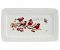 Блюдо прямоугольная "ЛЕСНАЯ СКАЗКА" СНЕГИРИ, длина 30 см