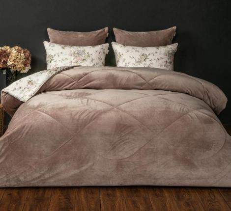 Постельное белье с одеялом "Kazanov.A." Альвина (мокачино) Велюр/Egypt Cotton, Семейный