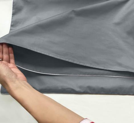 Наволочка "Primavelle" Сатин ДеЛюкс 70х70, Мистический серый