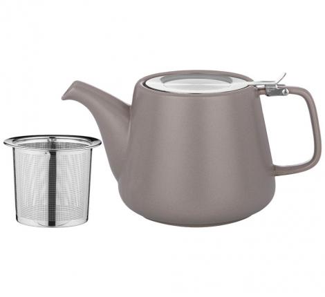 Чайник с металлическим ситом "VELOUR" (серый), 1200 мл