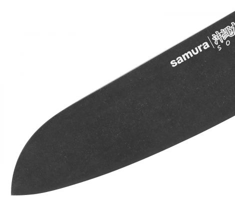 Нож кухонный &quot;Samura OKINAWA&quot; Сантоку 175 мм с галтовкой, палисандр (с тату)