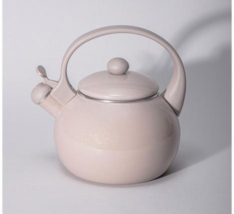 Чайник эмалированный со свистком "CHARM", 2,2 л (кофейный)