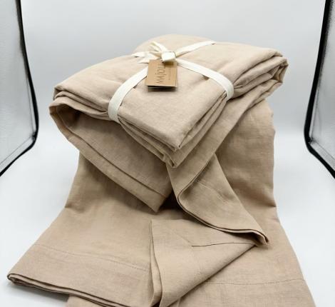 Постельное бельё "MAJOLİ" Stonewashed MİNK Варёный хлопок, 1,5 спальный