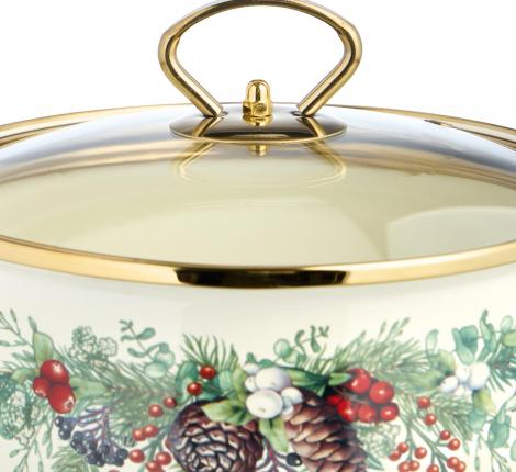 Кастрюля эмалированная со стеклянной крышкой "CELEBRATION", 2.8 л
