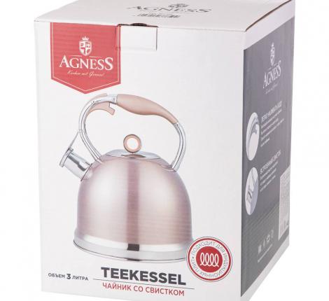 Чайник со свистком "ТЮДОР", 3,0 л (шампань)