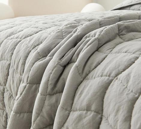 Покрывало "Sofi de Marko" Минелла (серый) Жатый сатин, 160х220