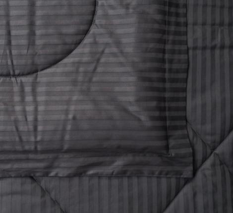 Постельное белье с одеялом "Sofi de Marko" Федерико (антрацит) Страйп Сатин, Евро