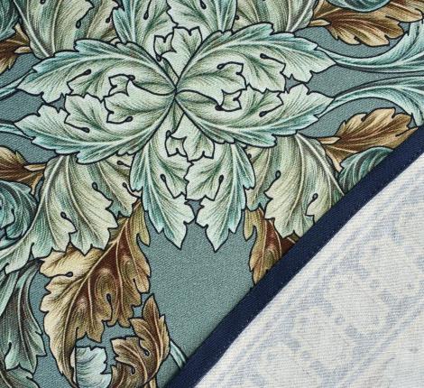 Скатерть круглая с пропиткой "ЛИСТЬЯ МОРРИСА" 150 см, синий