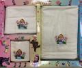 Набор бамбуковых полотенец "LOVIN HOME" Маша и медведь 3шт.(30*50, 50*90, 70*140), цветы