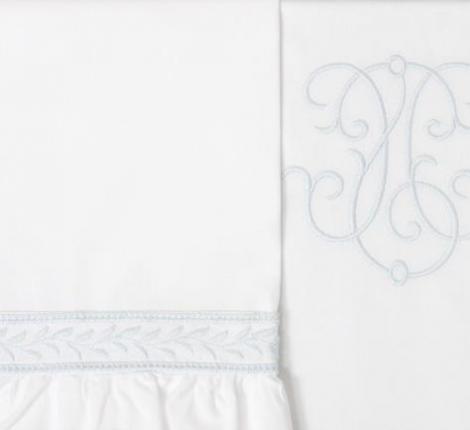 Постельное бельё детское BOVI "ВЕНЗЕЛЬ NEW" Перкаль, белый/голубой