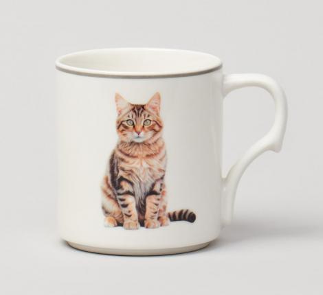 Набор кружек 4 шт. на металлической подставке "MEOW", 368 мл