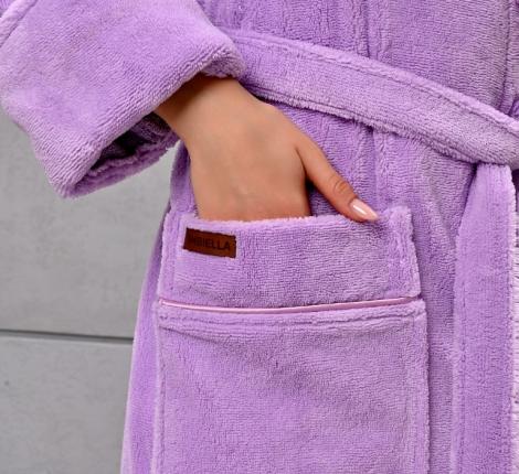 Халат женский трига шалька "AMBIELLA A-1295" лиловый, 2XL