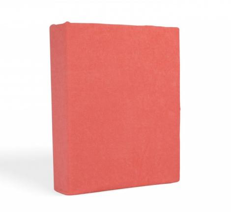 Простынь махровая на резинке  PM коралловая, 200x200