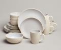 Набор посуды обеденный BRONCO "CROCUS" на 4 персоны, 16 предметов (бежевый)
