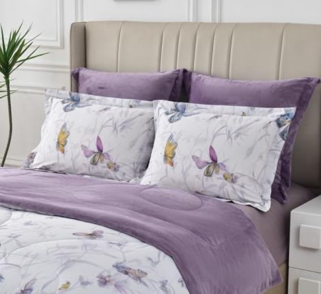 Постельное белье с одеялом "Sofi de Marko" Ренато №20 Велюр/Сатин, Евро