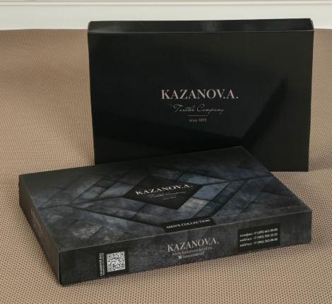 Постельное бельё "Kazanov.A." Паркер (капучино бежевый) Сатин, Евро