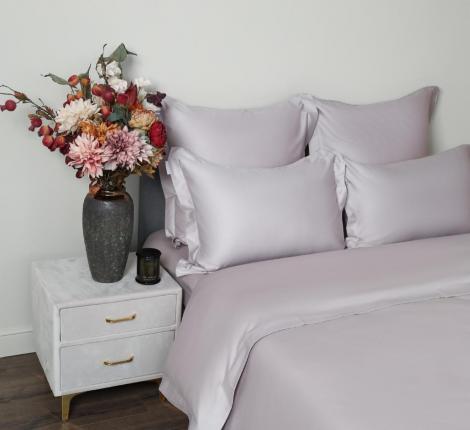 Постельное белье "Sofi de Marko" Моно (светло-серый) Сатин ДеЛюкс, Евро макс