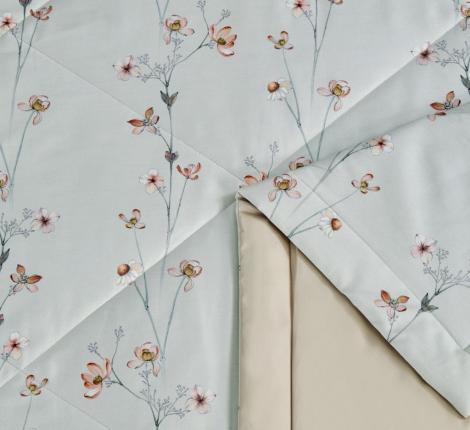 Постельное белье с одеялом "Asabella" 2119-OSPS Мако-Сатин, 1,5 спальный