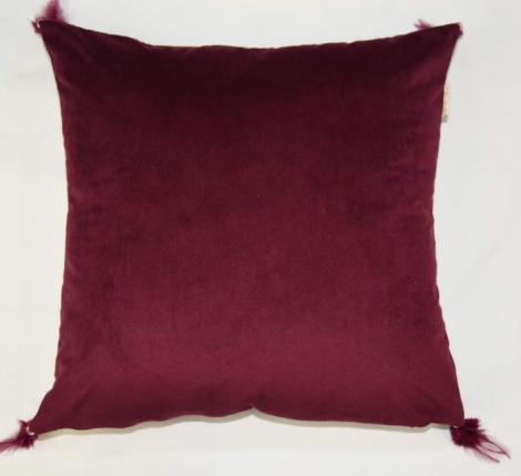 Наволочка декоративная "Sofi de Marko" Жасмин (бордо) Велюр, 45х45 