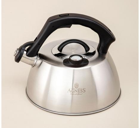 Чайник со свистком и термометром  "AGNESS", 2,8 л