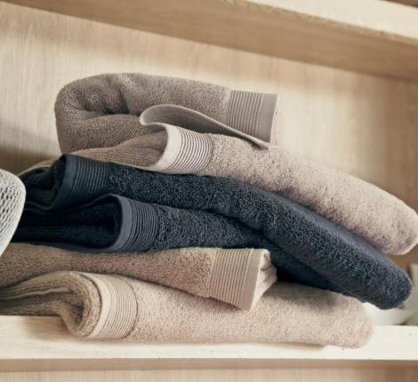 Полотенце махровое "Blanc des Vosges" UNI SABLE (бежевый-серый), 40х60