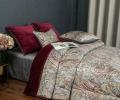 Постельное белье с одеялом "Kazanov.A." Агра (бургунд платина) Велюр/Egypt Cotton,  Евро