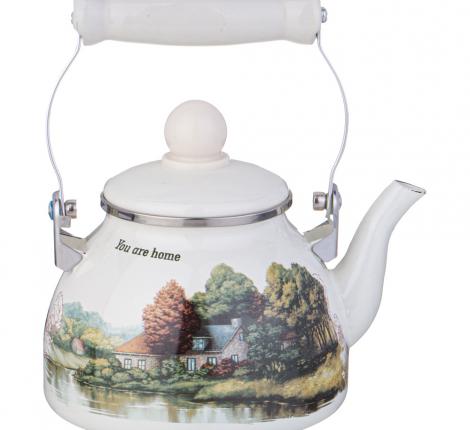 Чайник эмалированный со съёмным фильтром "FAMILY HOUSE", 1,1 Л