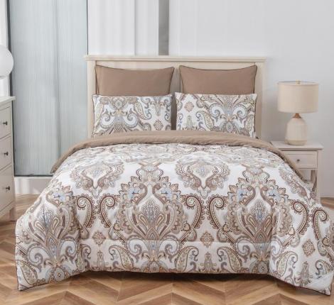 Постельное белье с одеялом "Sofi de Marko" Ришелье №53 Сатин, 1,5 спальный