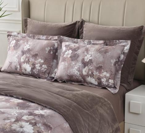 Постельное белье с одеялом "Sofi de Marko" Ренато №4 Велюр/Сатин, Евро