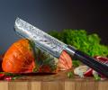 Нож кухонный "Samura BLACKSMITH" Накири 168 мм, гвоздичное масло, салфетка