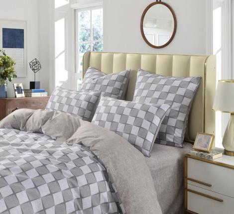 Постельное белье "Sofi de Marko" Бонифаций (серый) Сатин, Евро