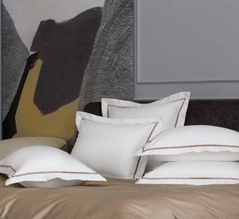 Наволочка с узкой отделкой "ALPINE CARAMEL BEIGE ALLURE GRASS" Мако-Сатин, 70х70 (2шт)