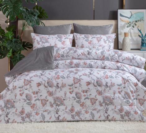 Постельное белье с одеялом "Kazanov.A." Даламан (платина капучино) Велюр/Egypt Cotton, Семейный