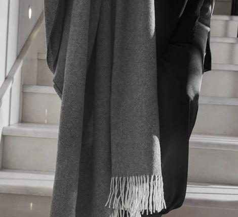 Плед шерстяной "БЕРИНГ" 170х200, серый 