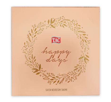 Постельное белье "TAC" Happy Days сатин ANGEL Евро, кремовый