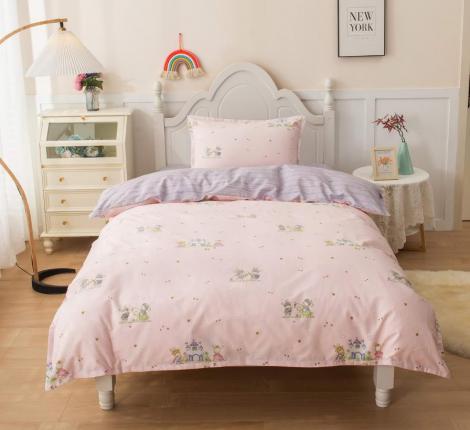 Постельное белье детское "Sofi de Marko" Зайчата (розовый) Сатин, 1,5 спальный