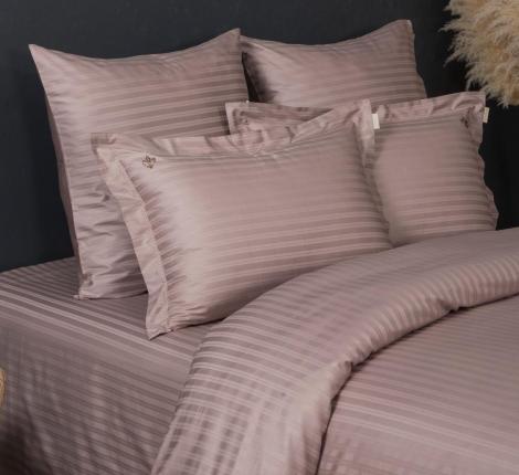 Постельное белье "Kazanov.A." Stripe Royal (пыльная роза) Страйп Сатин, Евро