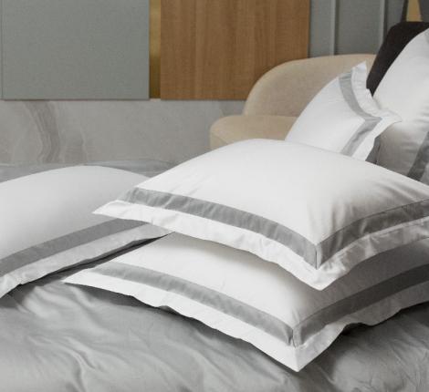 Наволочка с широкой отделкой "ALPINE ASH GREY ALLURE GRASS" Мако-Сатин, 70х70 (2шт)